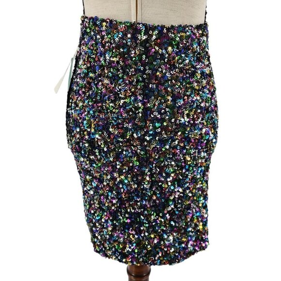 NWT B. Smart Sequin Multicolor Backless Fitted Party Dress Juniors 5 - Picture 8 of 12